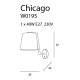 MAXlight Chicago Kinkiet Biały/Chrom 1xE27 W0195