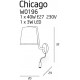 MAXlight Chicago Kinkiet Biały 1xE27 + 1xLED W0196