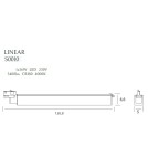 Lamps for 3-phase busbars - Maxlight Linear Track White 36W 4000K S0010 Busbar Lamp. - product 6