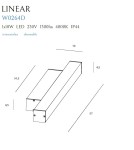 Bathroom wall lamps - Maxlight Linear wall lamp IP44 Black 18W 4000K Dimmable W0264. - product 2