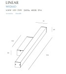 Bathroom wall lamps - Maxlight Linear wall lamp IP44 Black 36W 4000K Dimmable W0266. - product 2