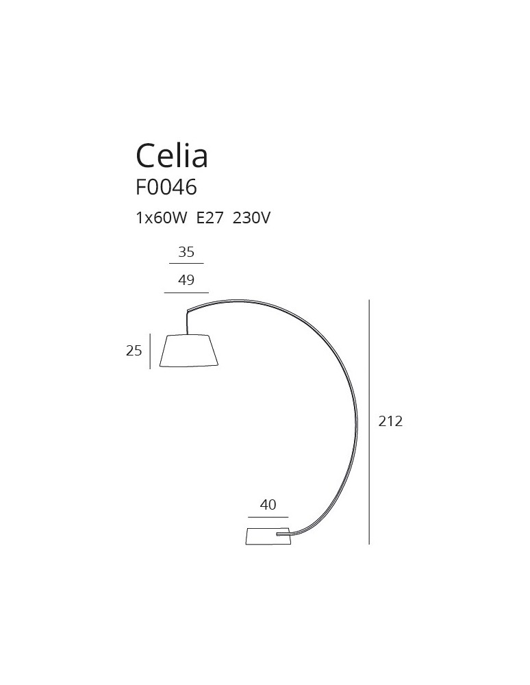 Floor lamps - Maxlight Celia Floor Lamp F0046. - product kolory-swiatla.pl 3