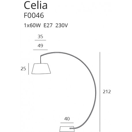 MAXlight Lampa Podłogowa CELIA F0046