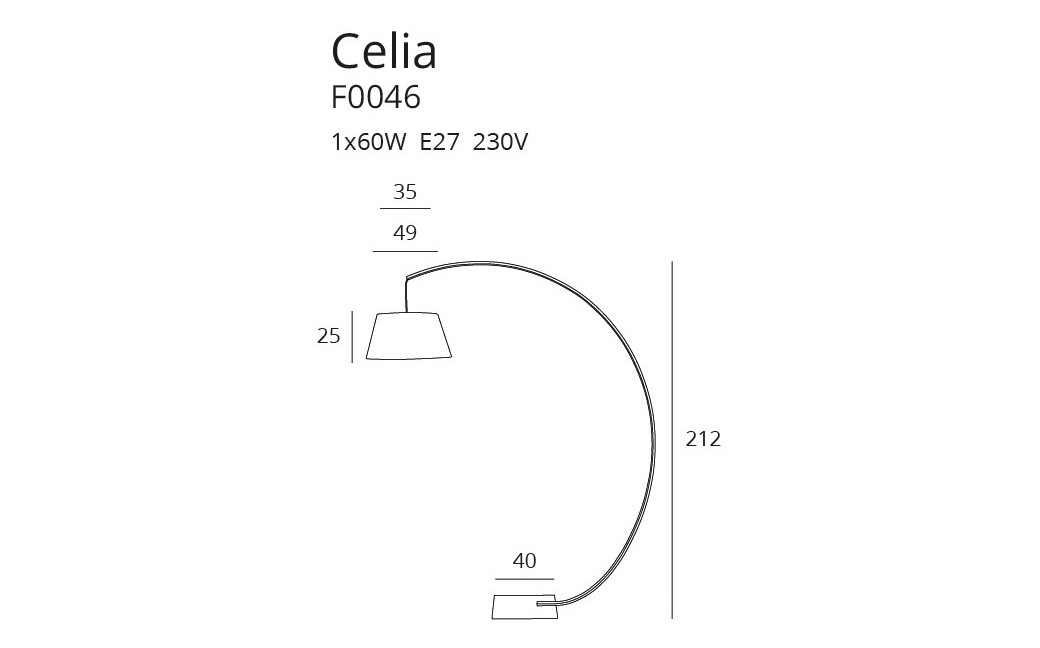 MAXlight Lampa Podłogowa CELIA F0046