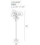 Black floor lamps - Maxlight Lollipop Black F0051 Floor Lamp. - product 3