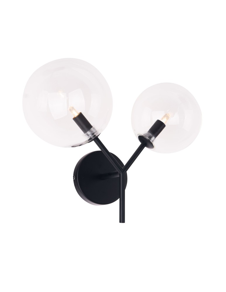 Wall lamps spheres - Maxlight Wall lamp Lollipop Black W0277 - product kolory-swiatla.pl 1
