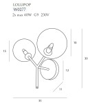 Wall lamps spheres - Maxlight Wall lamp Lollipop Black W0277 - product 3