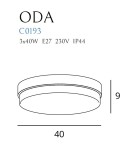 Hermetic plafonds - Maxlight Oda White Ceiling Lamp C0193. - product 6