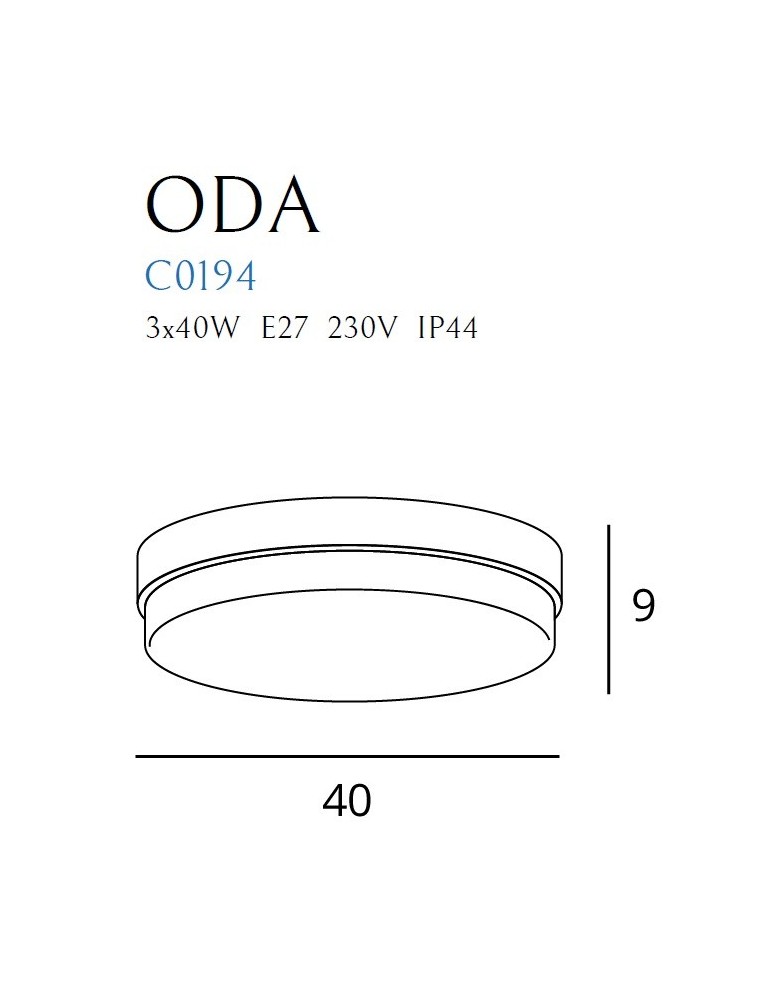 Hermetic plafonds - Maxlight Oda Ceiling Lamp Black C0194. - product kolory-swiatla.pl 3