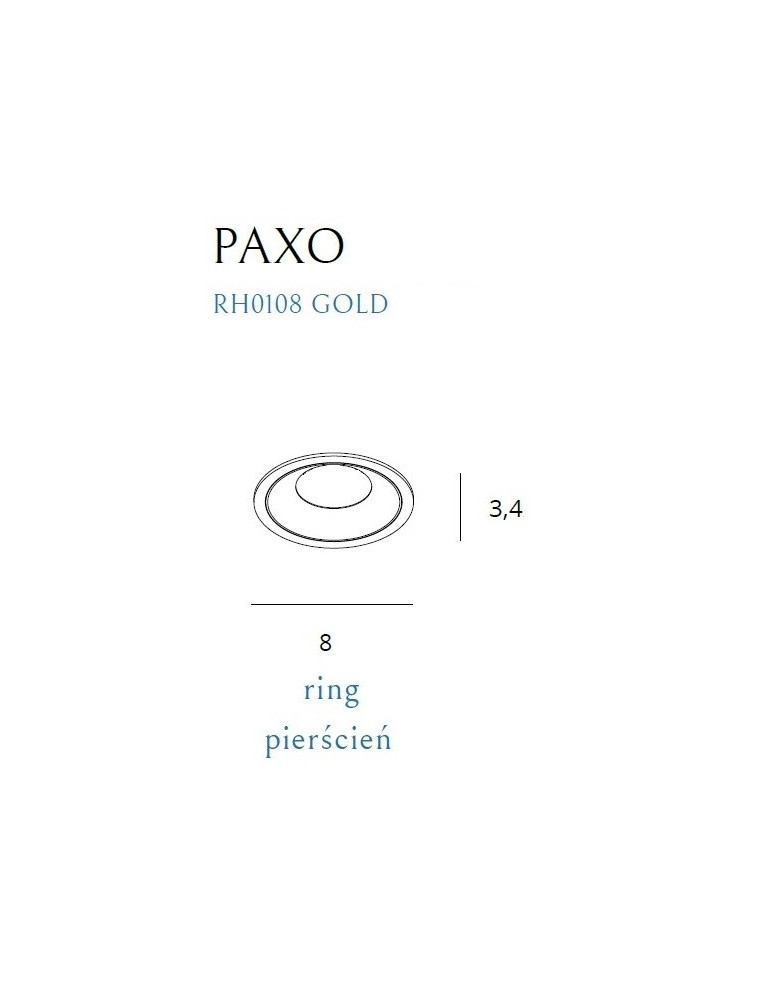 Rings - Maxlight Gold Decorative Ring for Paxo LED Recessed Fixture Gold RH0108 GOLD. - product kolory-swiatla.pl 2