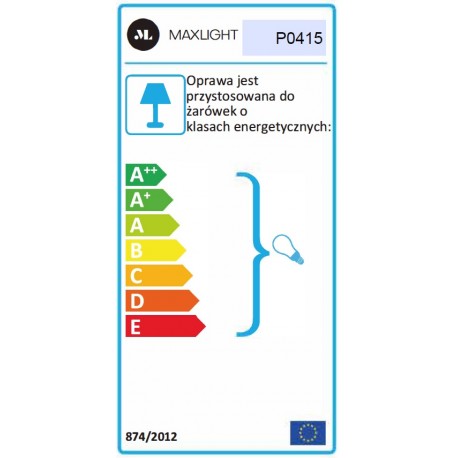 MAXlight Lampa Wisząca PLUTON E27 60W P0415