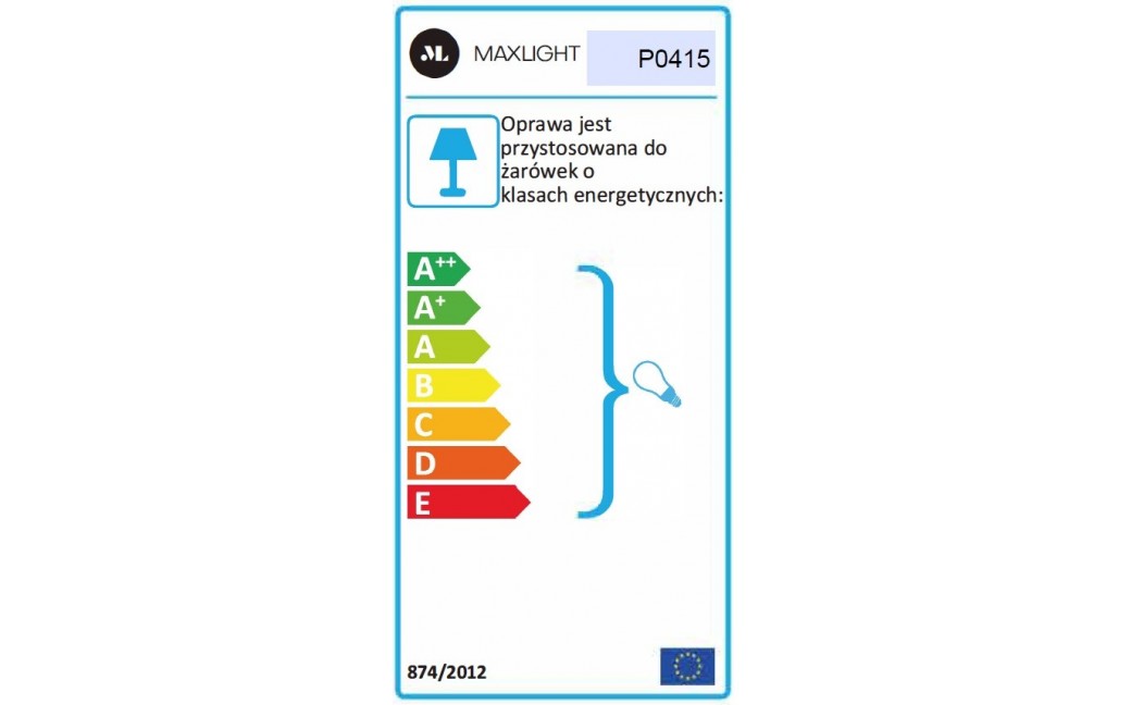 MAXlight Lampa Wisząca PLUTON E27 60W P0415