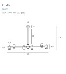 Pendant lamps - Maxlight Puma 6 GU10 P0409 Pendant Lamp. - product 3