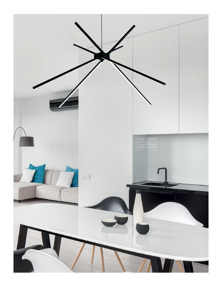 Designer pendant lamps - Maxlight Spider Black Pendant Lamp P0412. - product kolory-swiatla.pl 2