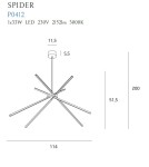 Designer pendant lamps - Maxlight Spider Black Pendant Lamp P0412. - product 5