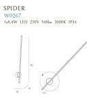 Bathroom wall lamps - Maxlight Wall lamp Spider Black W0267 - product 4