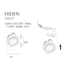 Round flush-mounted lamps - Maxlight Hiden recessed luminaire White IP32 H0109 - product 6