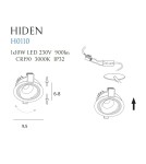 Round flush-mounted lamps - Maxlight Hiden Recessed Luminaire Black IP32 H0110. - product 5