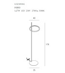 LED floor lamps - Maxlight Lausanne 27W Gold F0050 Floor Lamp. - product 4