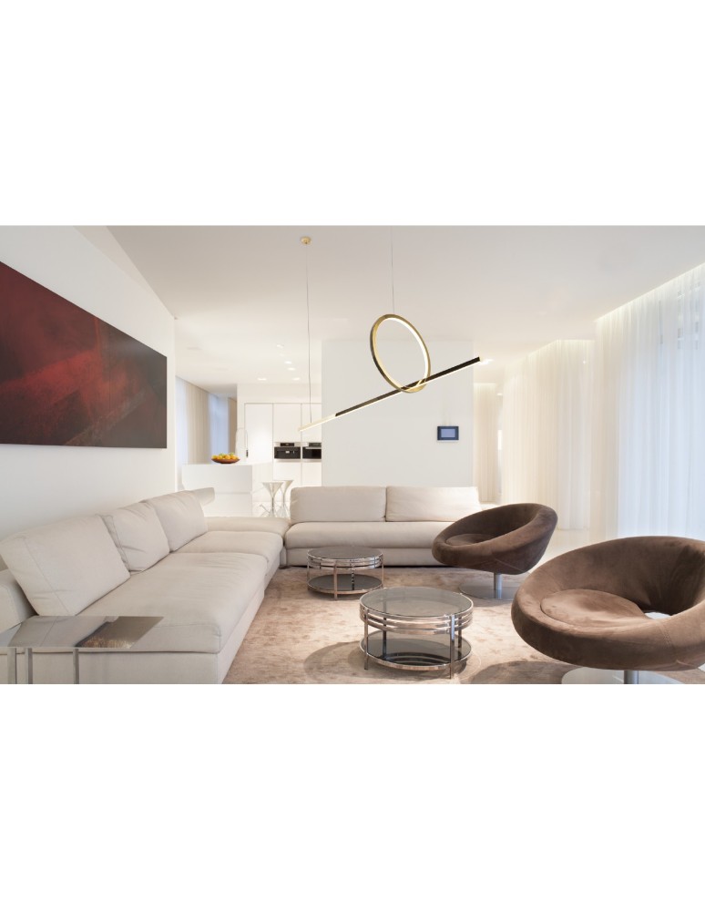 Designer pendant lamps - Maxlight Lausanne 18W Gold P0390 Pendant Lamp. - product kolory-swiatla.pl 2