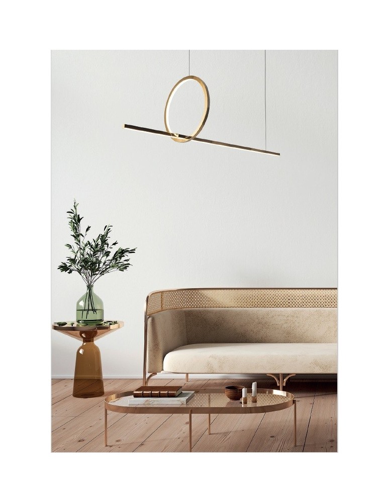 Designer pendant lamps - Maxlight Lausanne 18W Gold P0390 Pendant Lamp. - product kolory-swiatla.pl 3