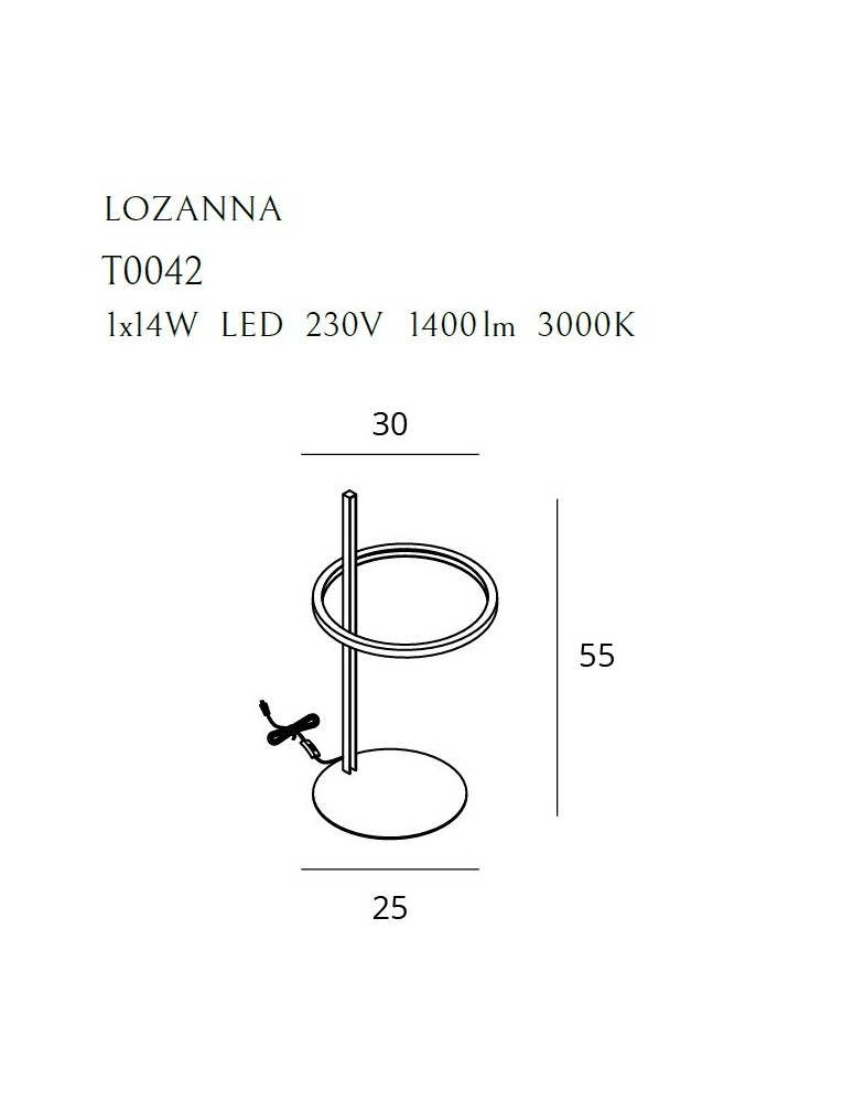 LED table lamps - Maxlight Desk Lamp Lausanne 14W Gold T0042 - product kolory-swiatla.pl 3
