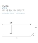 Designer wall lamps - Maxlight Wall lamp Sabre 61 cm Black IP23, Dimmable With Touch Switch W0281 - product 4