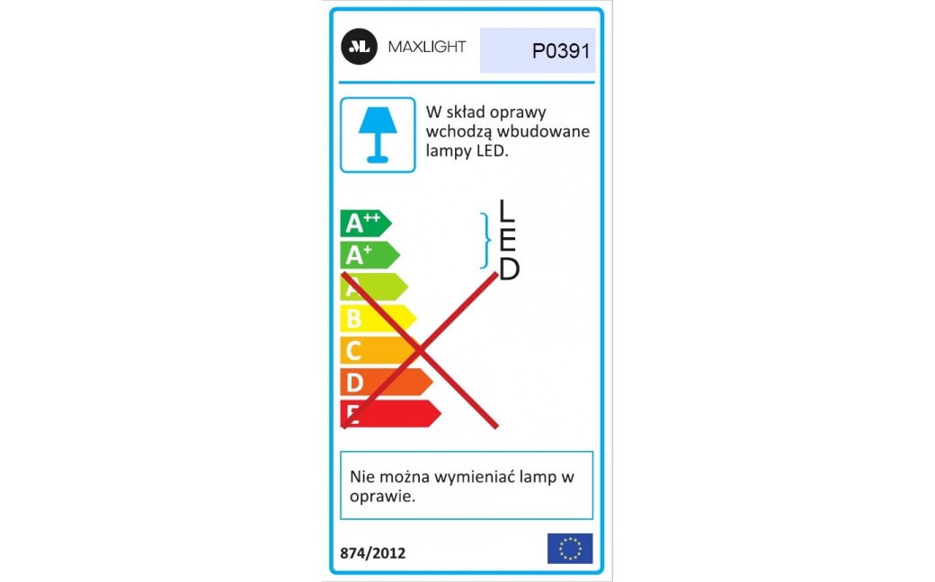 MAXlight wisząca Saphir LED 18W P0391