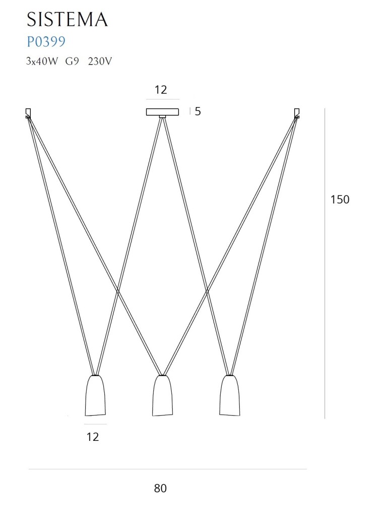 Pendant lamps - Maxlight Sistema III P0399 Pendant Lamp. - product kolory-swiatla.pl 4