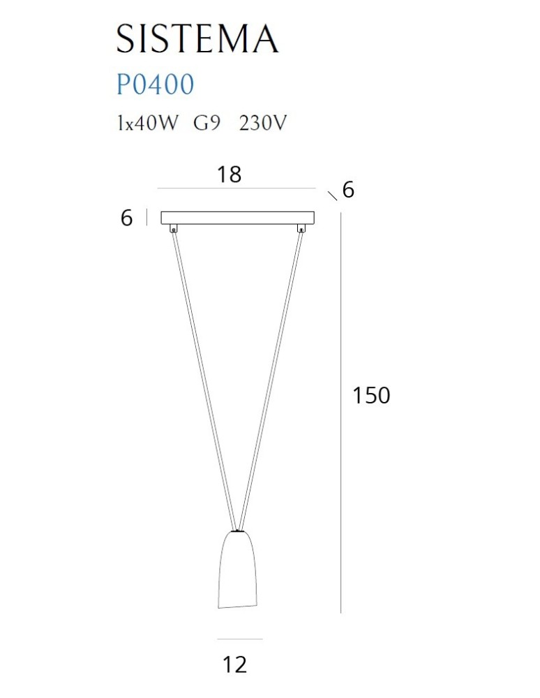 Pendant lamps - Maxlight Sistema I P0400 Pendant Lamp. - product kolory-swiatla.pl 3