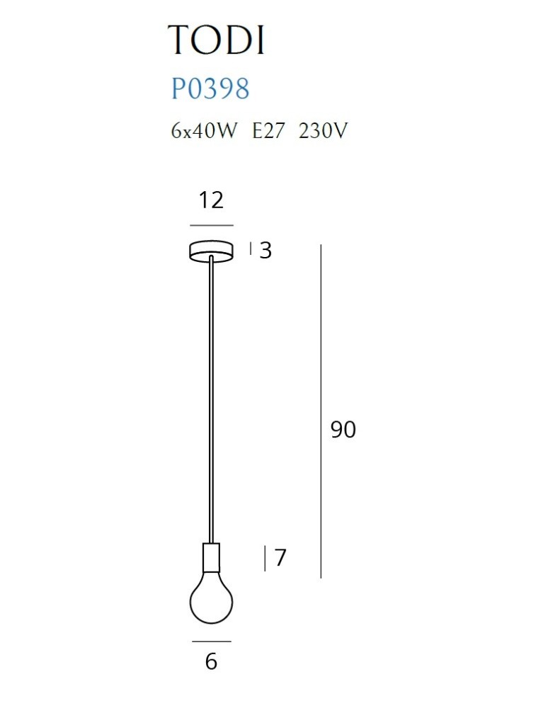 Pendant lamps - Maxlight Todi I P0398 Pendant Lamp. - product kolory-swiatla.pl 4