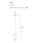 LED pendant lamps - Maxlight Zoe 1X1.5W Gold P0389 Pendant Lamp. - product 5