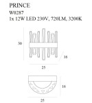Glamour wall lamps - Maxlight Wall lamp Prince W0287 - product 3