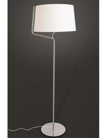 Maxlight Chicago Floor Lamp Chrome + White Lampshade F0037 - product 2
