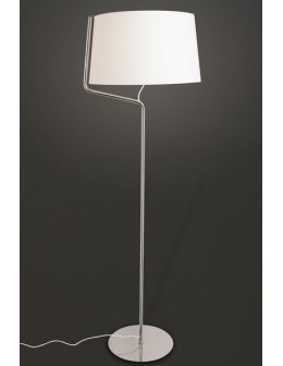 Maxlight Chicago Floor Lamp Chrome + White Lampshade F0037 - product 2