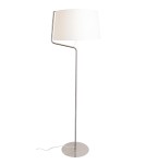 Floor lamps with lampshade - Maxlight Chicago Floor Lamp Chrome + White Lampshade F0037 - product 1