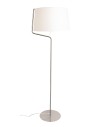 Maxlight Chicago Floor Lamp Chrome + White Lampshade F0037