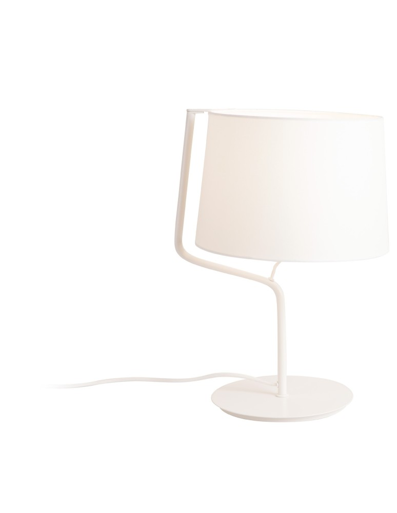 Table lamps with lampshade - Maxlight Chicago Table Lamp White + White Lampshade T0028 - product kolory-swiatla.pl 1