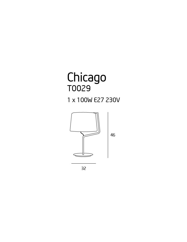 Table lamps with lampshade - Maxlight Chicago Table Lamp Black + Black Lampshade T0029 - product kolory-swiatla.pl 3