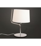 Table lamps with lampshade - Maxlight Chicago Table Lamp Chrome + White Lampshade T0030 - product 2