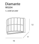 Glamour wall lamps - Maxlight Diamante Wall lamp W0204 - product 3
