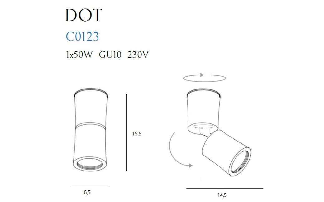 MAXlight Dot 6,5cm 1xGU10 C0123
