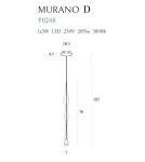 Designer pendant lamps - Maxlight Murano D Pendant Lamp P0248 - product 3