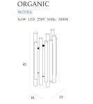 Glamour wall lamps - Maxlight Organic chrome wall lamp W0186 - product 3