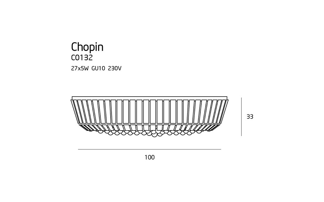 MAXlight Chopin Plafon 27xGU10 C0132