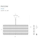 Glamour pendant lamps - Maxlight Puccini 80cm P0268 Pendant Lamp. - product 3