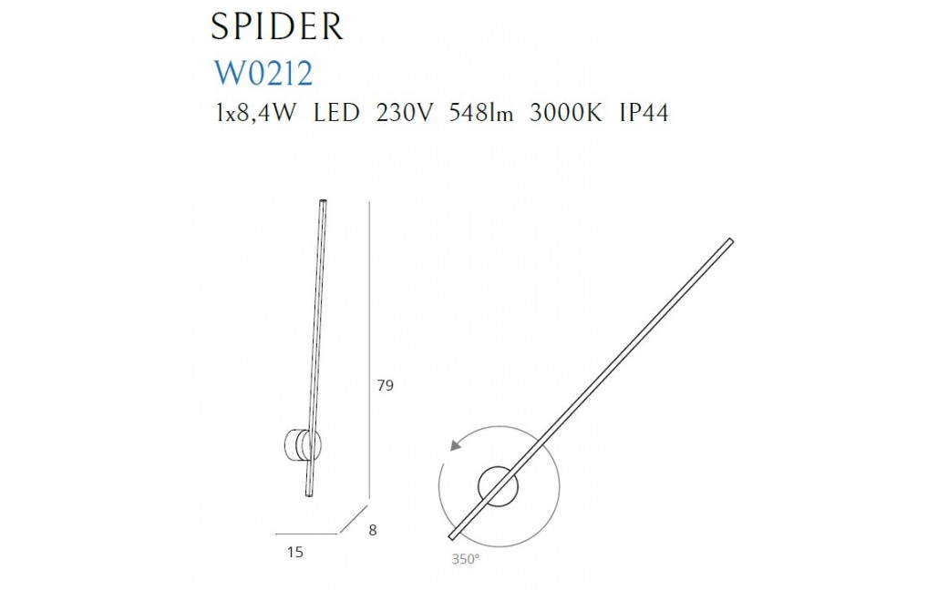 MAXlight Spider Wall lamp 8.4W LED 1092lm W0212