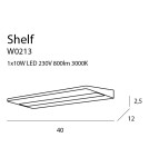 LED wall lamps - Maxlight Wall lamp Shelf, 10W W0213 - product 4