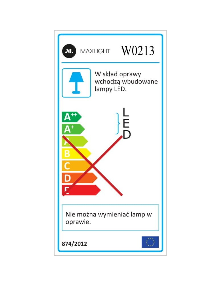 LED wall lamps - Maxlight Wall lamp Shelf, 10W W0213 - product kolory-swiatla.pl 5
