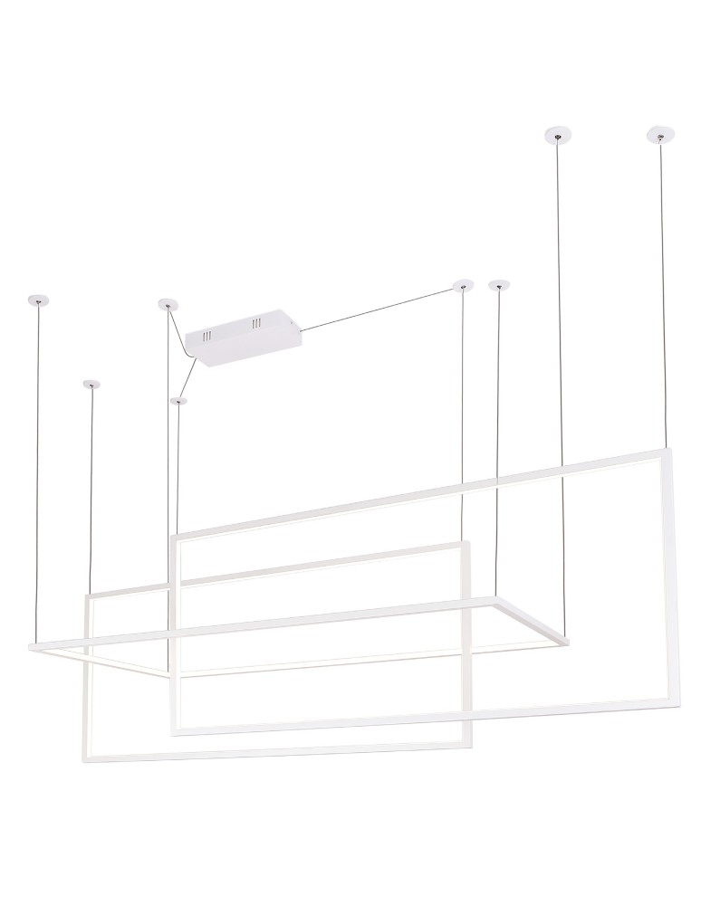 Geometric pendant lamps - Maxlight Geometric Pendant Lamp White P0272 - product kolory-swiatla.pl 1